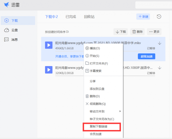 复制下载链接
